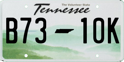 TN license plate B7310K