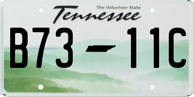 TN license plate B7311C