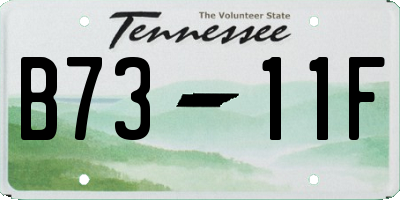 TN license plate B7311F