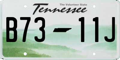 TN license plate B7311J