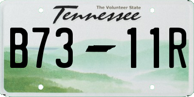 TN license plate B7311R