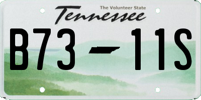 TN license plate B7311S