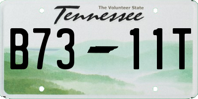 TN license plate B7311T