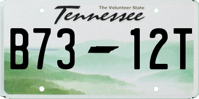 TN license plate B7312T