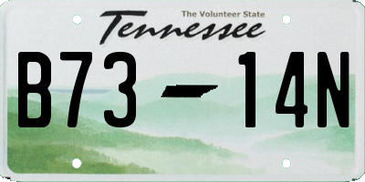TN license plate B7314N