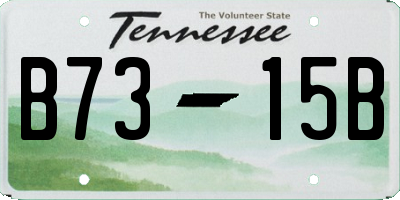 TN license plate B7315B