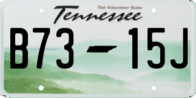 TN license plate B7315J