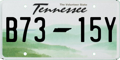TN license plate B7315Y