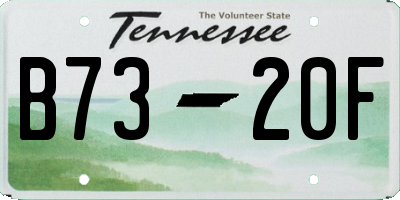 TN license plate B7320F