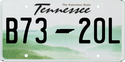 TN license plate B7320L