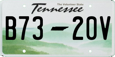 TN license plate B7320V