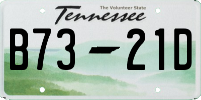TN license plate B7321D