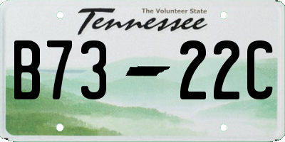 TN license plate B7322C