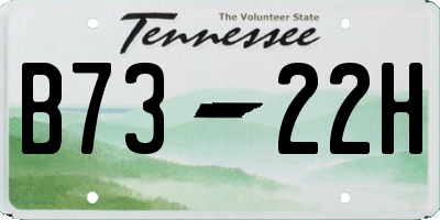 TN license plate B7322H