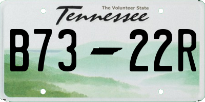 TN license plate B7322R