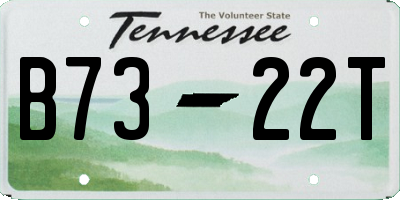 TN license plate B7322T