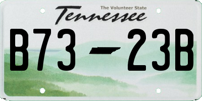 TN license plate B7323B