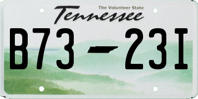 TN license plate B7323I