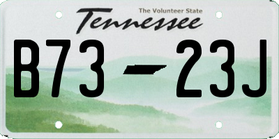 TN license plate B7323J