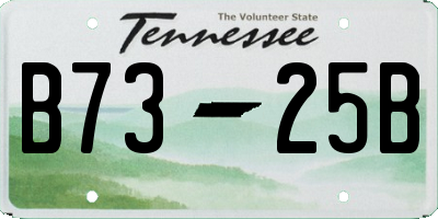 TN license plate B7325B