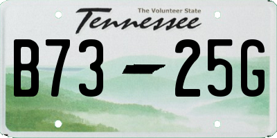 TN license plate B7325G