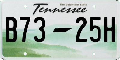 TN license plate B7325H