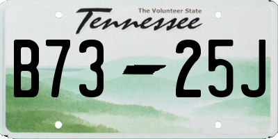TN license plate B7325J
