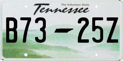 TN license plate B7325Z
