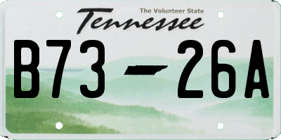 TN license plate B7326A