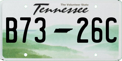 TN license plate B7326C