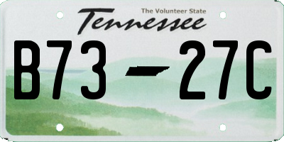 TN license plate B7327C