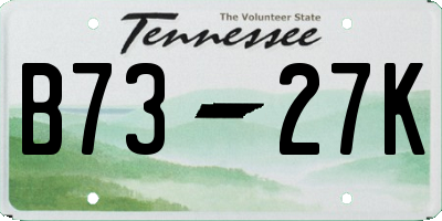 TN license plate B7327K