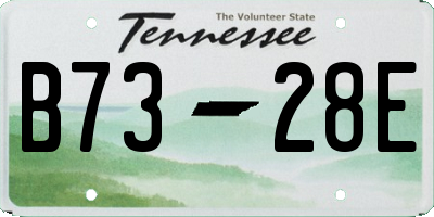 TN license plate B7328E