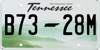 TN license plate B7328M