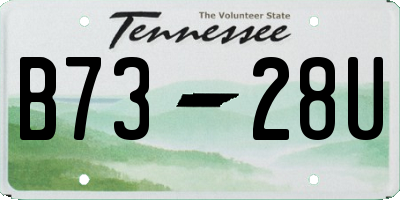 TN license plate B7328U