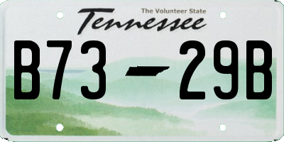 TN license plate B7329B