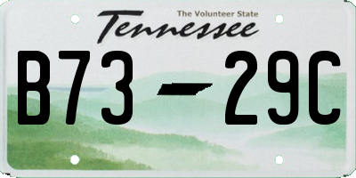 TN license plate B7329C
