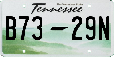 TN license plate B7329N