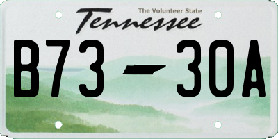 TN license plate B7330A