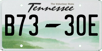TN license plate B7330E