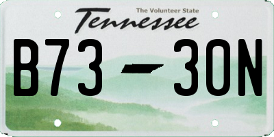TN license plate B7330N