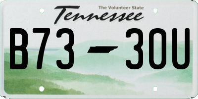 TN license plate B7330U