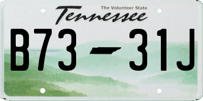 TN license plate B7331J