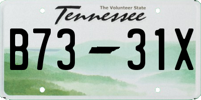 TN license plate B7331X