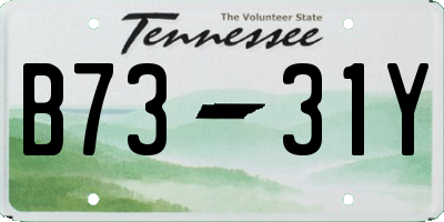 TN license plate B7331Y