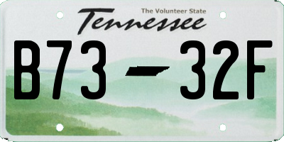 TN license plate B7332F
