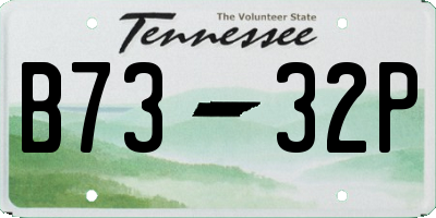 TN license plate B7332P
