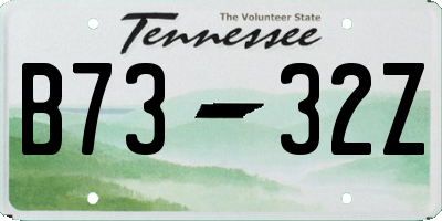 TN license plate B7332Z