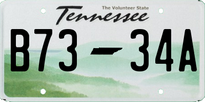 TN license plate B7334A