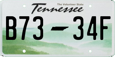 TN license plate B7334F